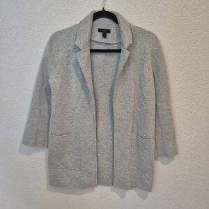 J. Crew Sweater Blazer Women XXS Gray Merino Wool Blend